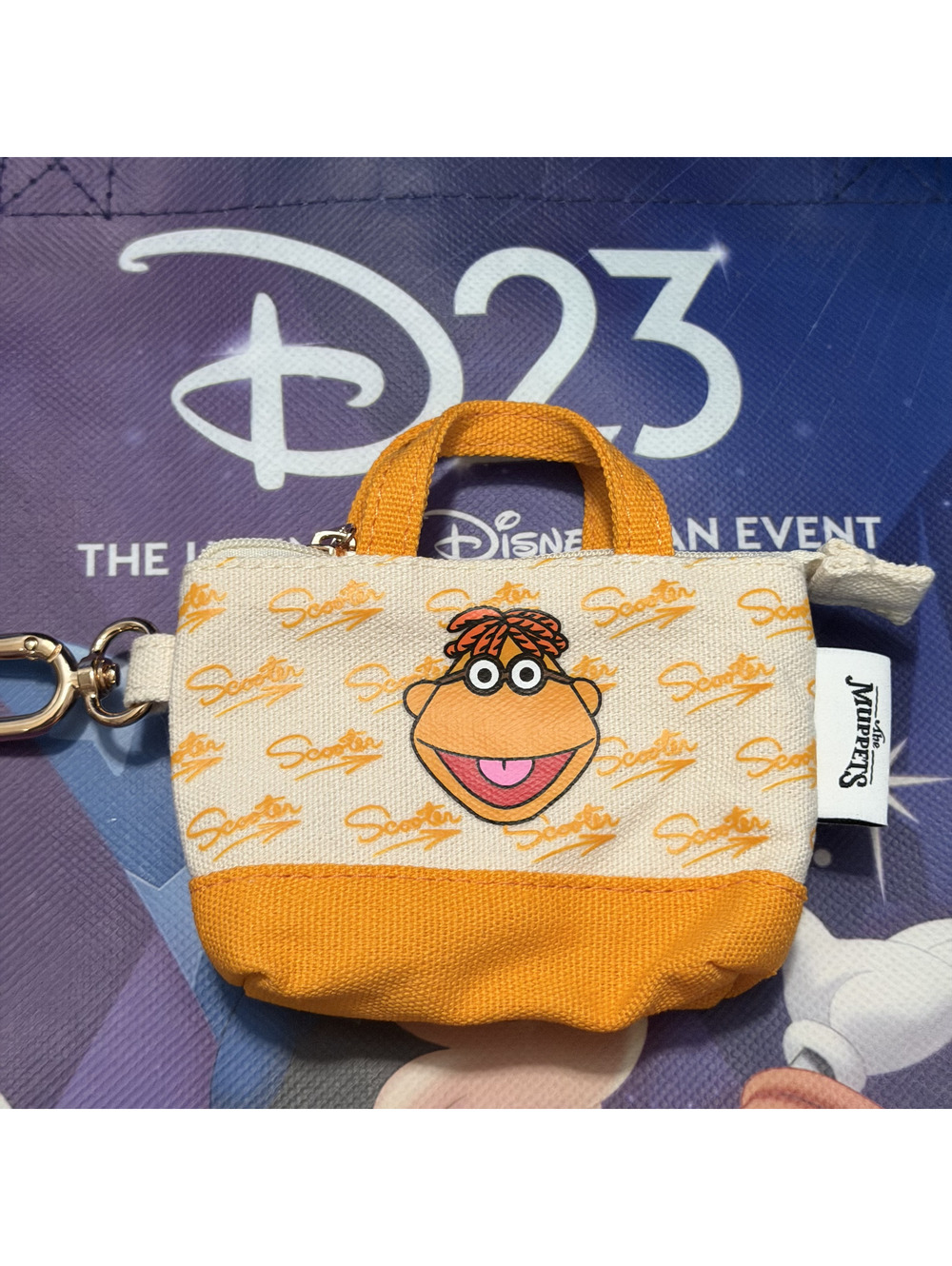 Disney D23 2026 WDI MOG Mickeys of Glendale Mini Tote Keychain Muppets Scooter